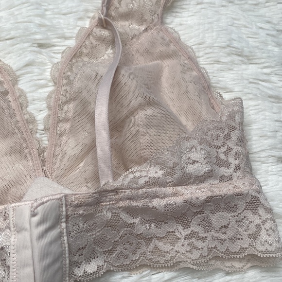 H&M Beige Lace Adjustable Straps Bralette Size 8 - Picture 8 of 10